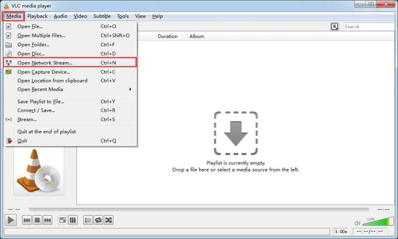 VLC showing an RTSP IP camera stream on a Windows PC